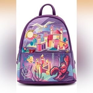 Loungefly Disney little mermaid Ariel castle series collection mini backpack NWT